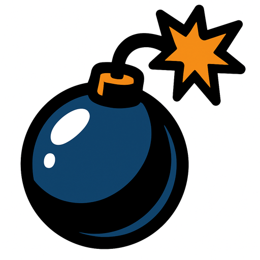 bomb.
In-Game asset.  2d.  High contrast.  No shadows
