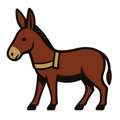 change burden donkey into donkey and convert background to transparent