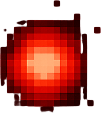 2d pixel high quality A red charcing glowing particle. Bright red core with subtle outer glow. 
Single Game Texture. In-Game asset. 2d. Blank background. High contrast. No shadows.