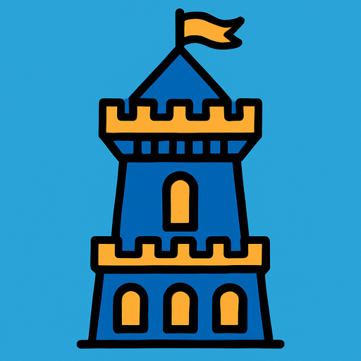 tower.
In-Game asset.  2d.  High contrast.  No shadows