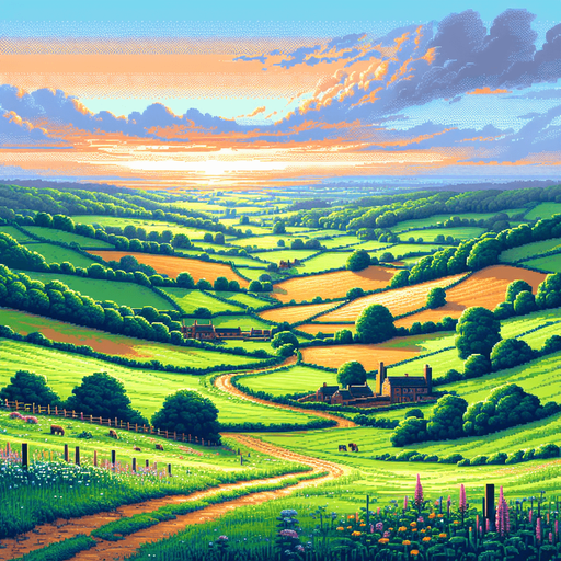 country side landscape.
video game style
