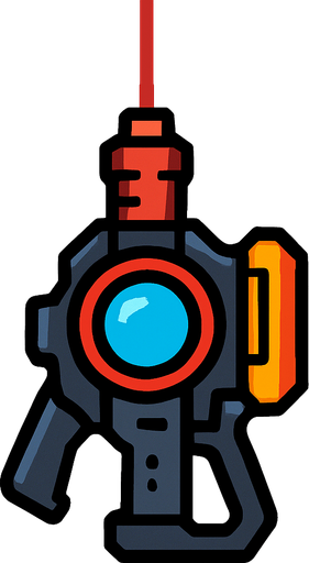 bird's eye view laser weapon 1024x.
In-Game asset.  2d.  High contrast.  No shadows