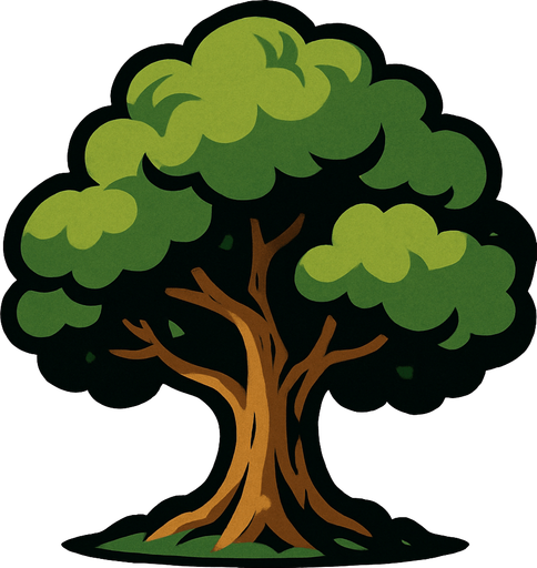 Ağaç.
In-Game asset.  2d.  High contrast.  No shadows