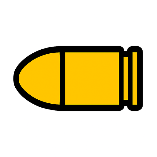 yellow bullet.
In-Game asset.  2d.  High contrast.  No shadows