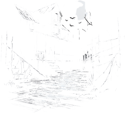 Dark background horror.
2d. Blank background. High contrast. No shadows.