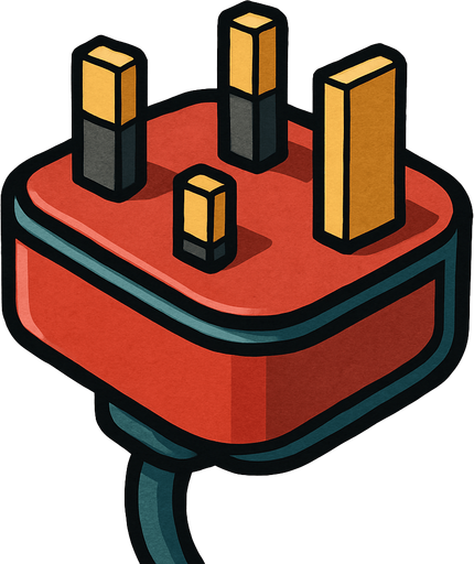 English TYPE plug.
In-Game asset.  2d.  High contrast.  No shadows