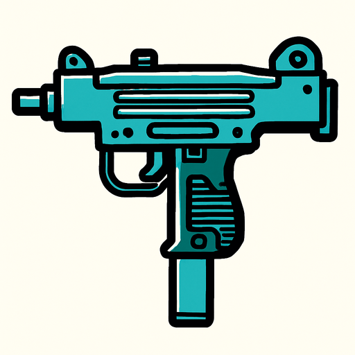 Uzi çiz.
In-Game asset.  2d.  High contrast.  No shadows