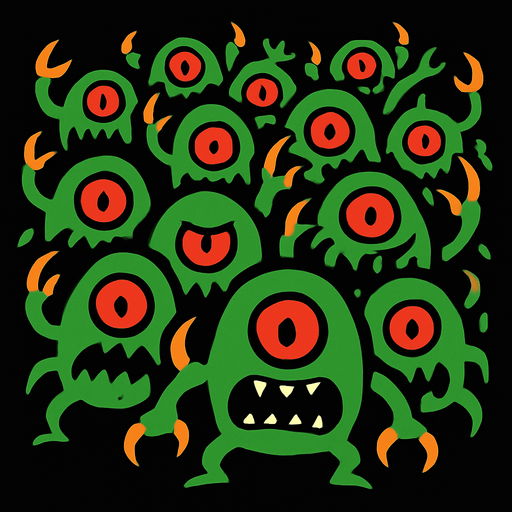 enemy_swarm.
In-Game asset.  2d.  High contrast.  No shadows