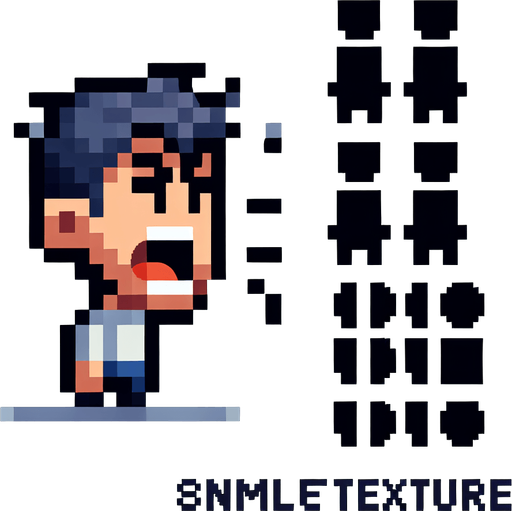 shouting person. Single Game Texture. In-Game asset. 2d. Blank background. High contrast. No shadows. Retro..
Single Game Texture. In-Game asset. 2d. Blank background. High contrast. No shadows.