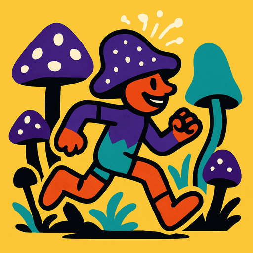 sporeRunner image.
2d.  High contrast.  No shadows