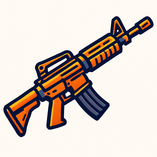 Fusil.
In-Game asset.  2d.  High contrast.  No shadows