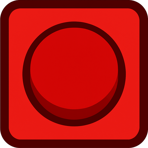 red button square.
In-Game asset.  2d.  High contrast.  No shadows