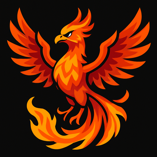 Phoenix.
In-Game asset.  2d.  High contrast.  No shadows