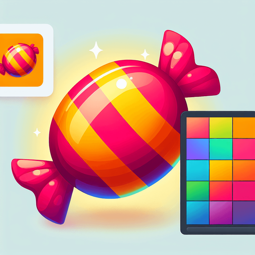 candy,cartoon,2d,blank background.
Single Game Texture.  In-Game asset.  2d.  Blank background.  High contrast.  No shadows