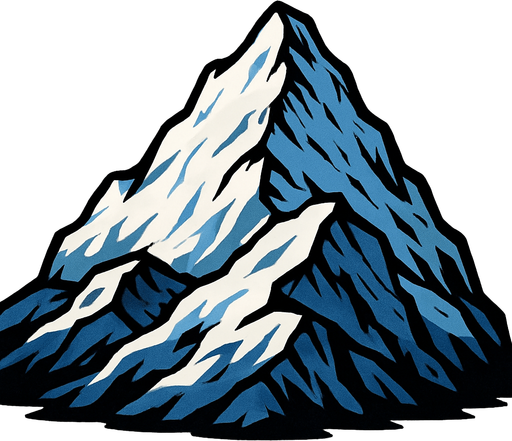 karlı büyük dağ..
In-Game asset.  2d.  High contrast.  No shadows