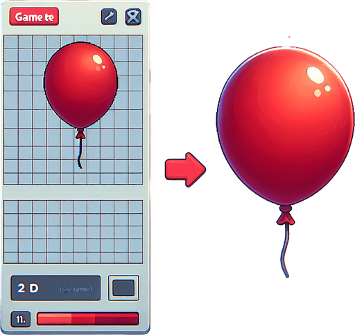 kırmızı balon.
Single Game Texture.  In-Game asset.  2d.  Blank background.  High contrast.  No shadows