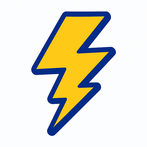 Thunder 2d game.
In-Game asset.  2d.  High contrast.  No shadows