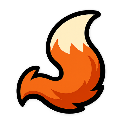 fluffy tail.
In-Game asset.  2d.  High contrast.  No shadows