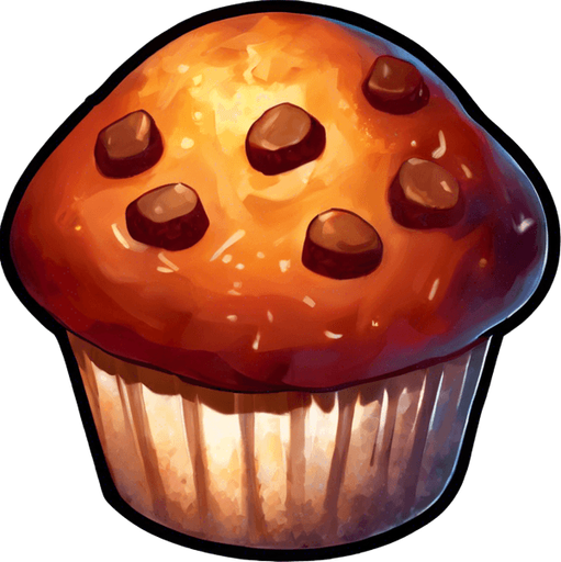 Sparkling Muffin with "+1" written on it