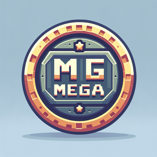 coin MG MEGA.
Single Game Texture.  In-Game asset.  2d.  Blank background.  High contrast.  No shadows