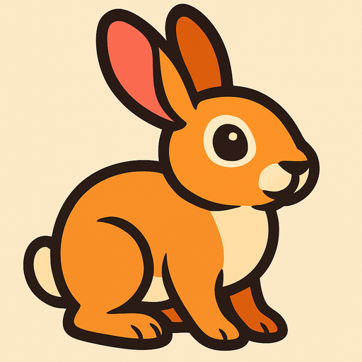 Rabbit.
In-Game asset.  2d.  High contrast.  No shadows
