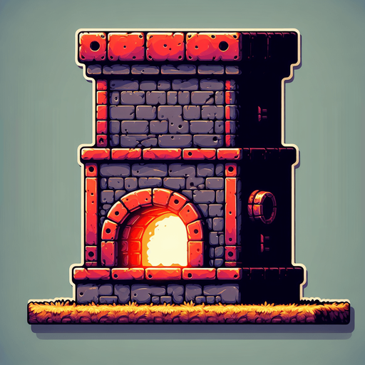 Fırın.
Single Game Texture.  In-Game asset.  2d.  Blank background.  High contrast.  No shadows