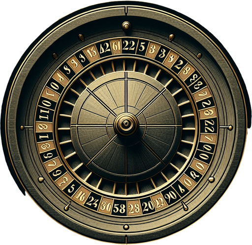 roulette wheel with only numbers.
Single Game Texture. In-Game asset. 2d. Blank background. High contrast. No shadows.