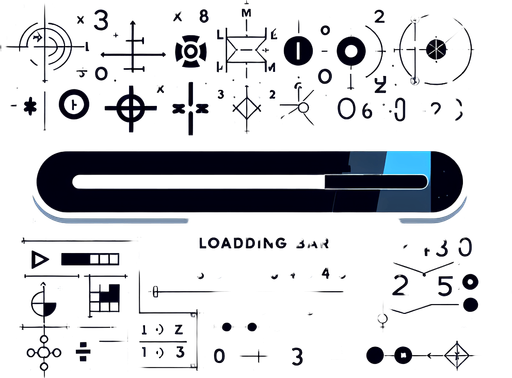 mathematical loading bar.
Single Game Texture.  In-Game asset.  2d.  Blank background.  High contrast