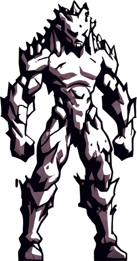 The same character but kneeling and covered in green liquid.