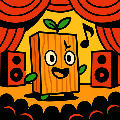 WoodPanel en una sala de conciertos viviente.
In-Game asset.  2d.  High contrast.  No shadows