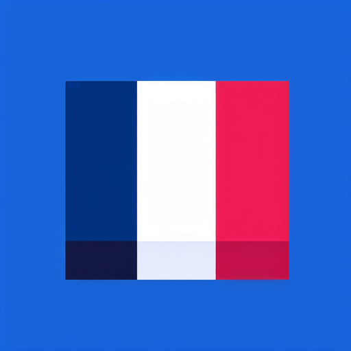france flag. solid colors. flat..
Single Game Texture. In-Game asset. 2d. Blank background. High contrast. No shadows.
