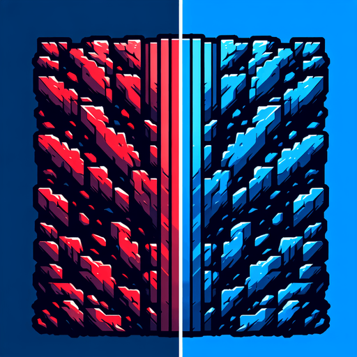 background red and blu.
Single Game Texture.  In-Game asset.  2d.  Blank background.  High contrast.  No shadows