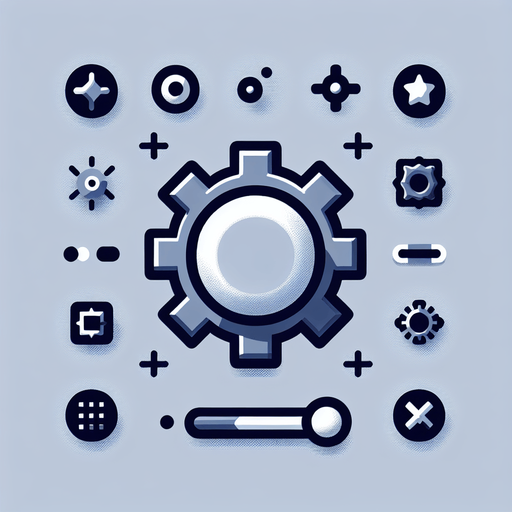 Settings Button. No extra stuff..
Single Game Texture. In-Game asset. 2d. Blank background. High contrast. No shadows.