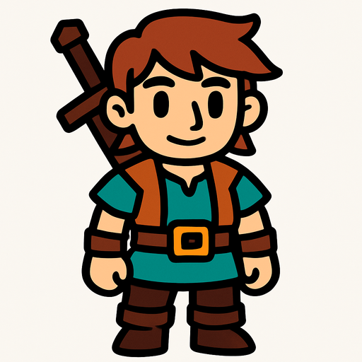 Npc.
In-Game asset.  2d.  High contrast.  No shadows