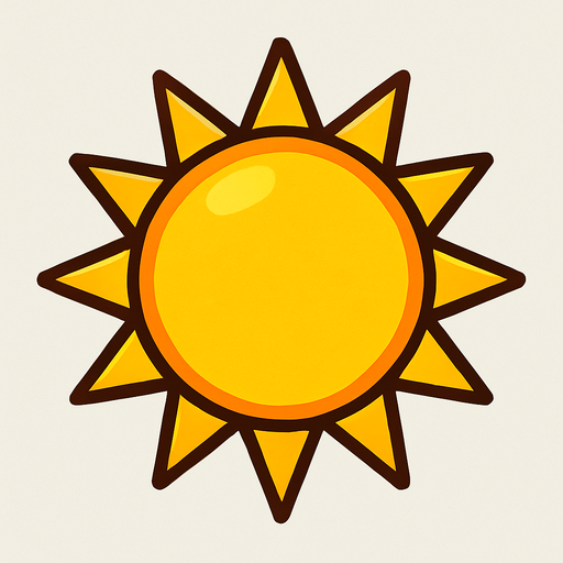 oyunlardaki güneş.
In-Game asset.  2d.  High contrast.  No shadows