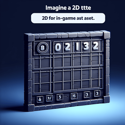 score board.
Single Game Texture. In-Game asset. 2d. Blank background. High contrast. No shadows.