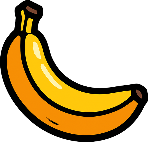 Banana.
In-Game asset.  2d.  High contrast.  No shadows