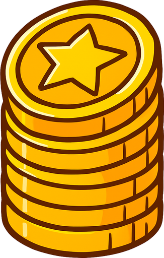 gold.
In-Game asset.  2d.  High contrast.  No shadows