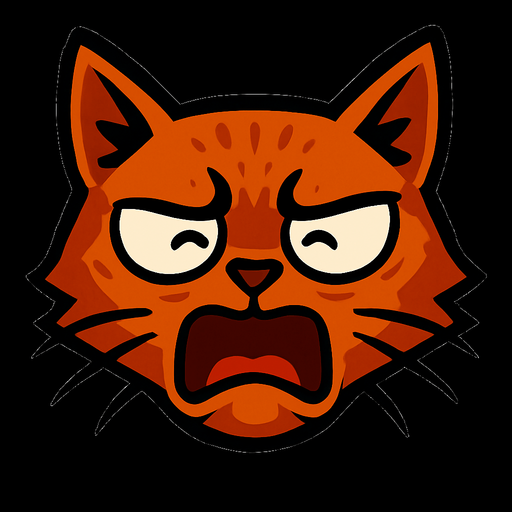 make this cat with silly face looks like that ◑_◐ (╯‵□′)╯