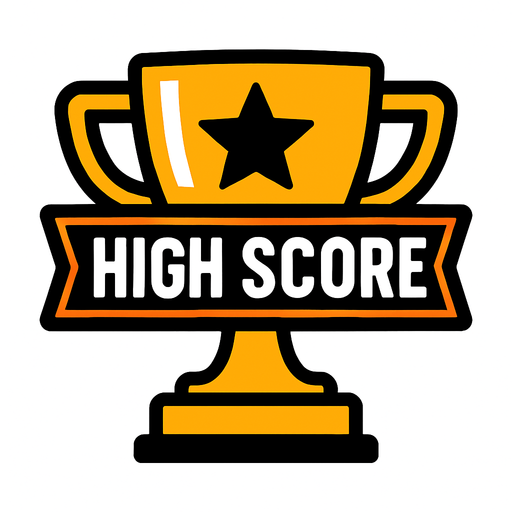 En yüksek skoru gösteren kupa logosu.
In-Game asset.  High contrast.  No shadows