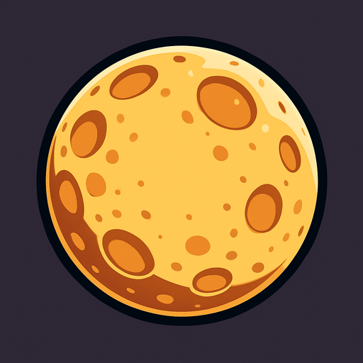 moon.
In-Game asset.  2d.  High contrast.  No shadows