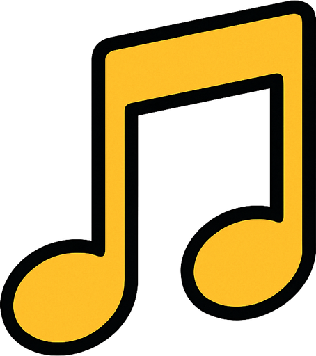 sarı 1 üçlük nota arka planı olmasın sade olsun 2d..
In-Game asset.  2d.  High contrast.  No shadows