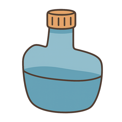water bottle. No background. Transparent background. Blank background. No shadows. 2d. In-Game asset. flat
