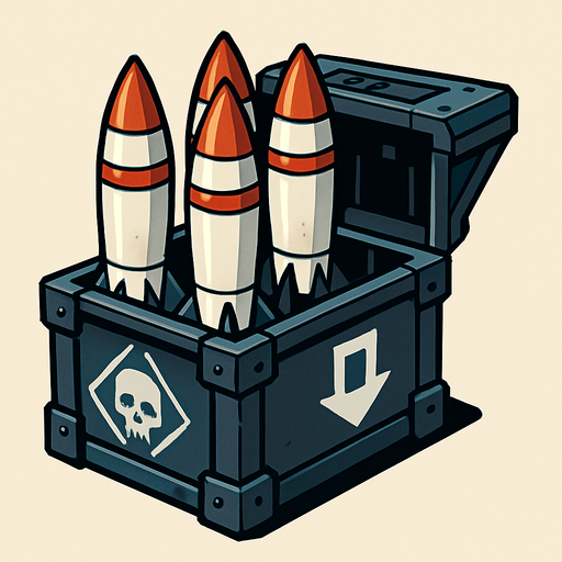 Missiles storage.
In-Game asset.  2d.  High contrast.  No shadows