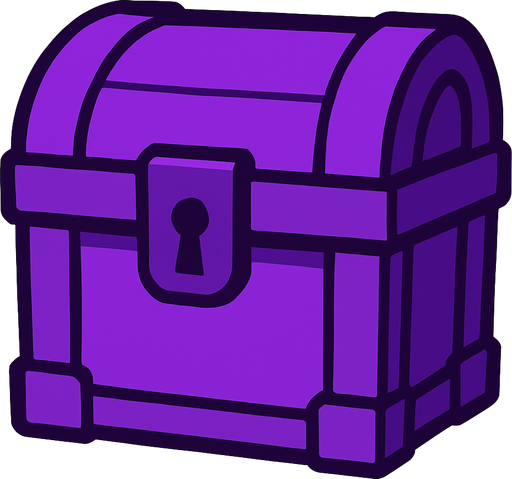 Purple box.
In-Game asset.  2d.  High contrast.  No shadows