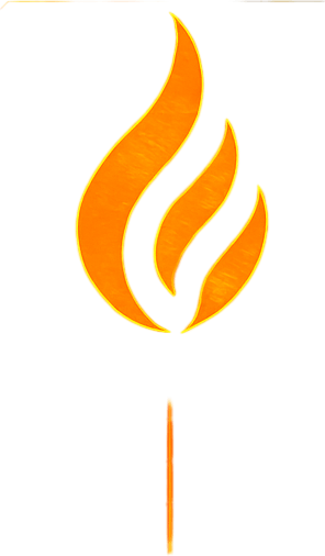 2D Top floor of Flame tower facing the screen to use it as a grid. future. Cyberpunk. abstract. seen from above. HD colors. Orange color. No Diagonal assets. flame logo on the middle of it.