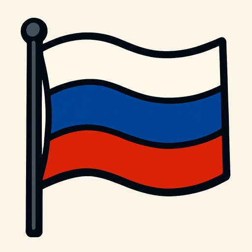 russia flag.
In-Game asset.  2d.  High contrast.  No shadows