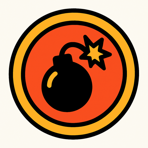 bomba token.
In-Game asset.  2d.  High contrast.  No shadows