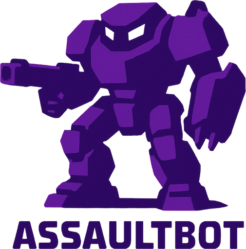 assaultBot.
In-Game asset.  2d.  High contrast.  No shadows