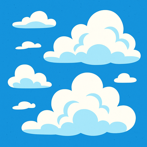 gökyüzü.
In-Game asset.  2d.  High contrast.  No shadows